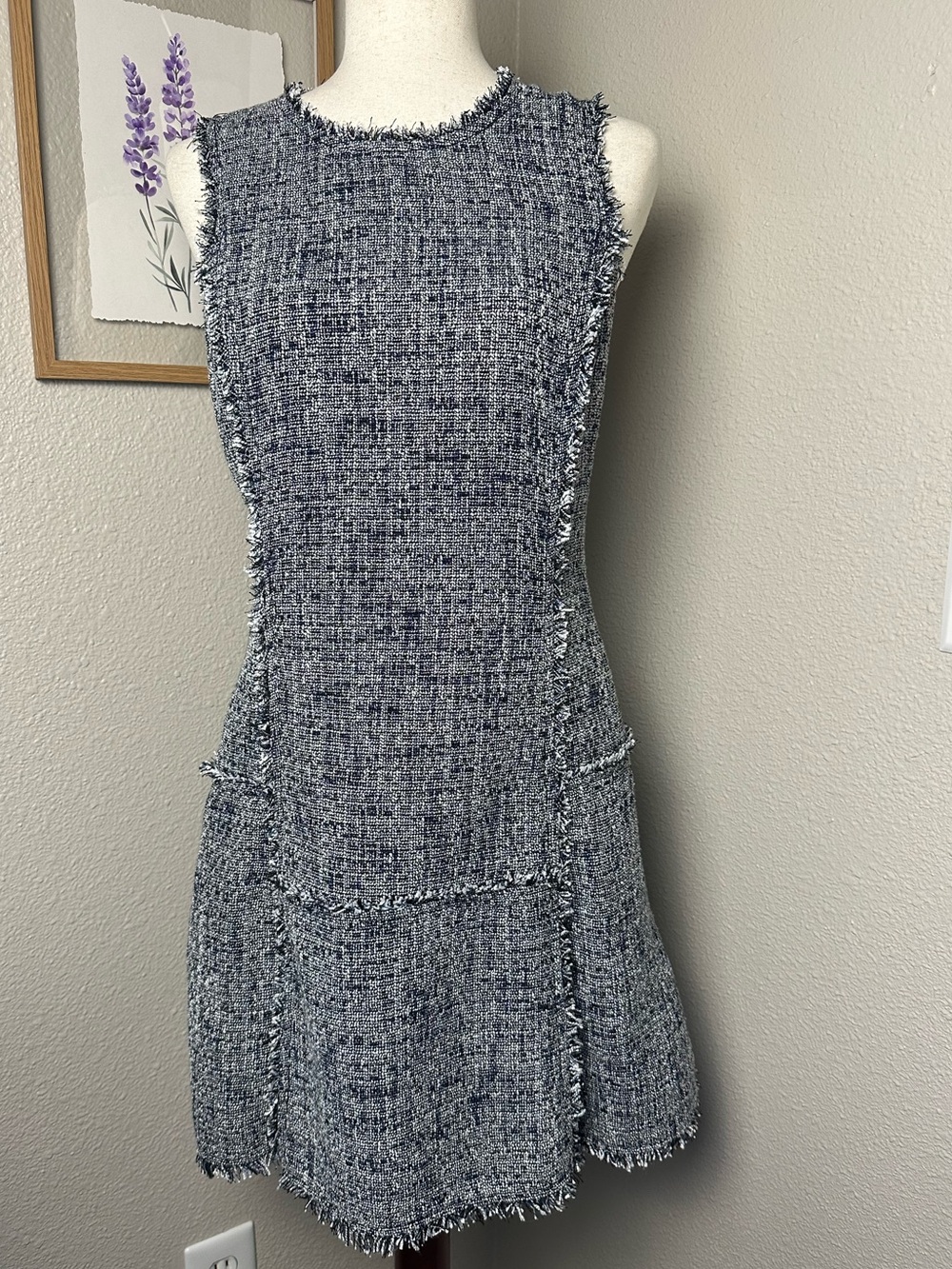 Banana Republic Tweed Fringe Dress Size 6